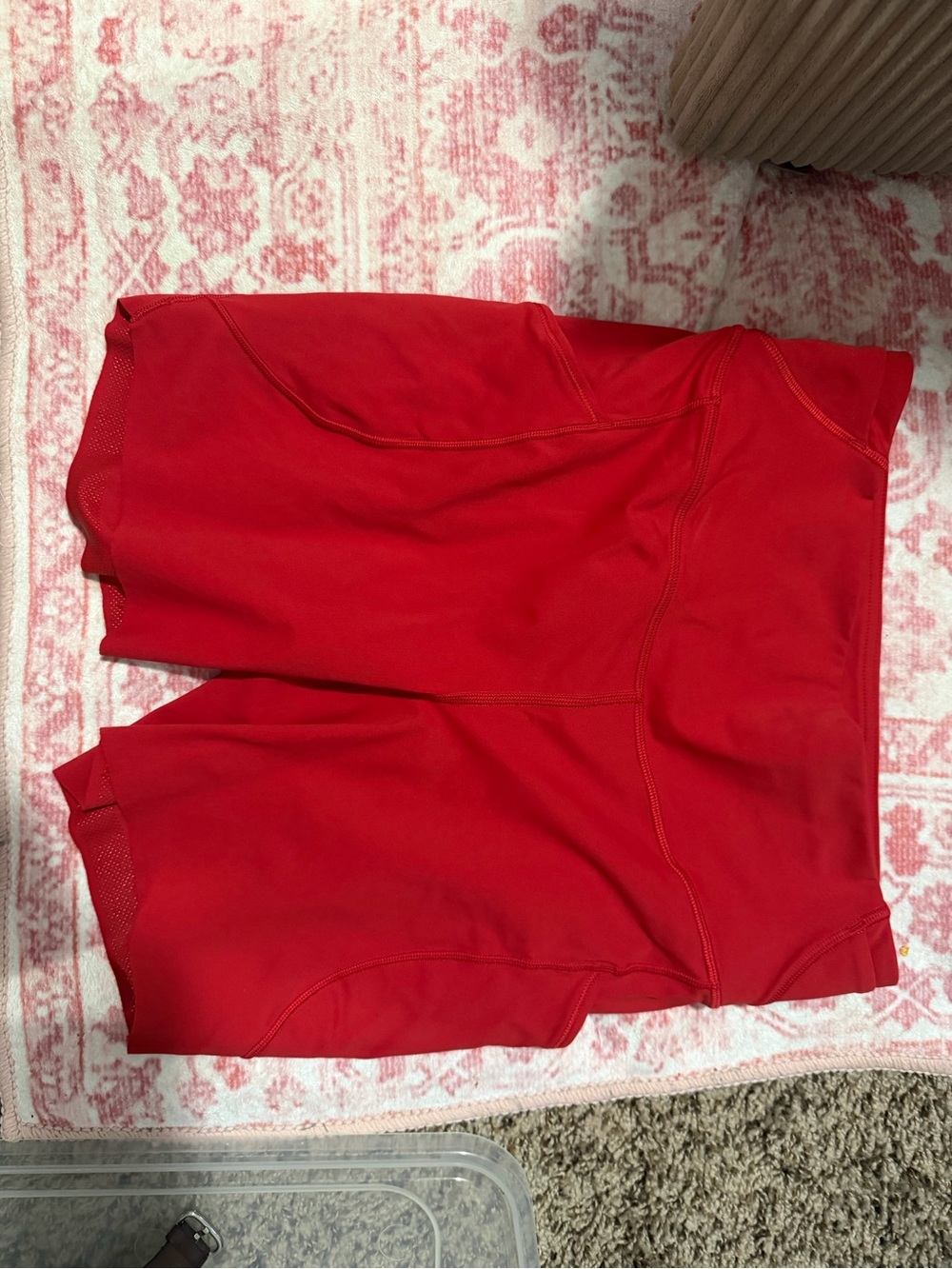 lululemon athletica Red High-Rise Bike Shorts